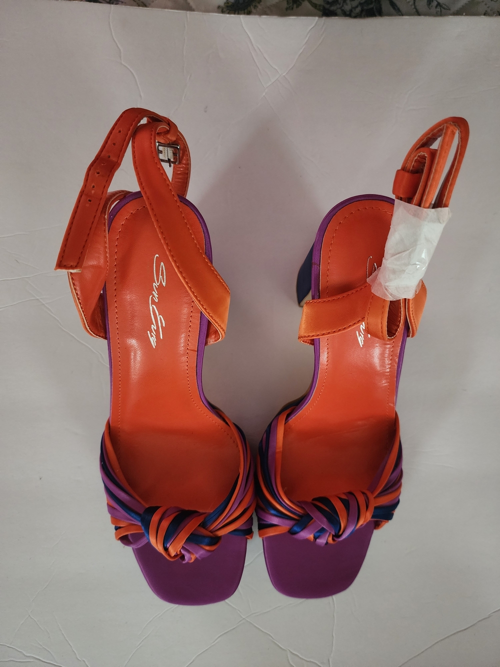 Sun Gurg Colour Block Chunky Heels
